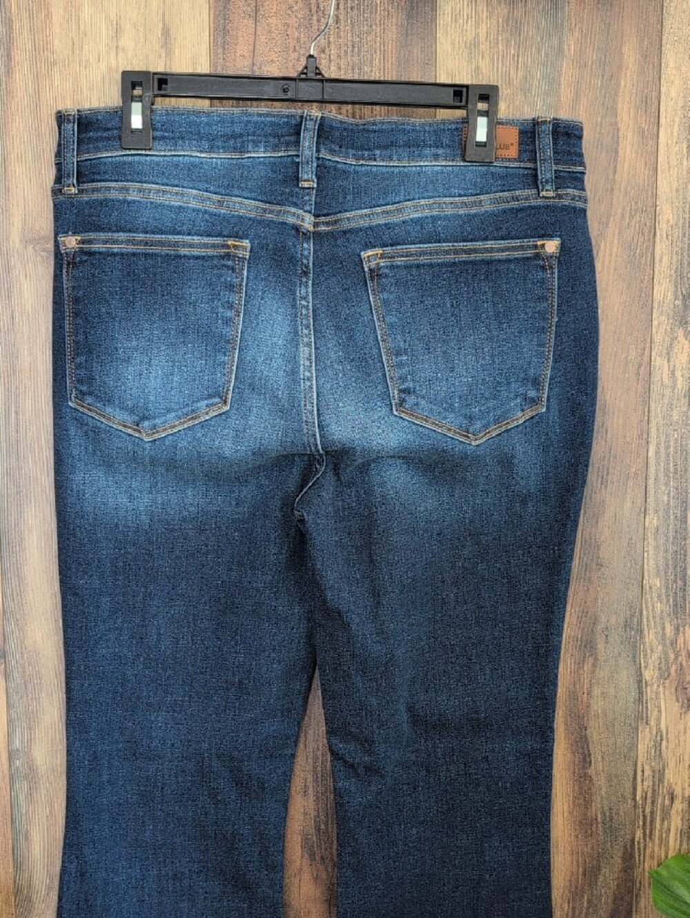 Judy Blue Dark Indigo Boot Cut Jeans with Frayed Hem 15/32 W286 - Picture 5 of 9